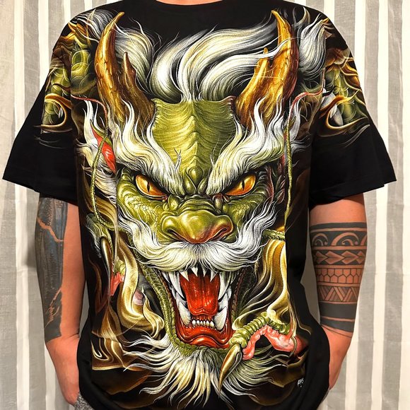 DRAGON FULL PRINT SHIRT - Picture 1 of 4